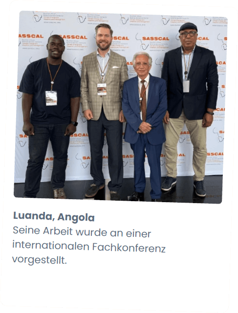 Luanda, Angola: hans arbejde blev præsenteret på en international fagkonference.